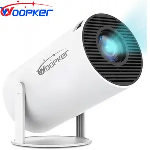 HY300PRO Upgraded Mini Projector WiFi Bluetooth 4K Portable 180 Degree Rotation Auto Keystone Android 11 Smart Projector for Outdoor Bedroom Gaming Business