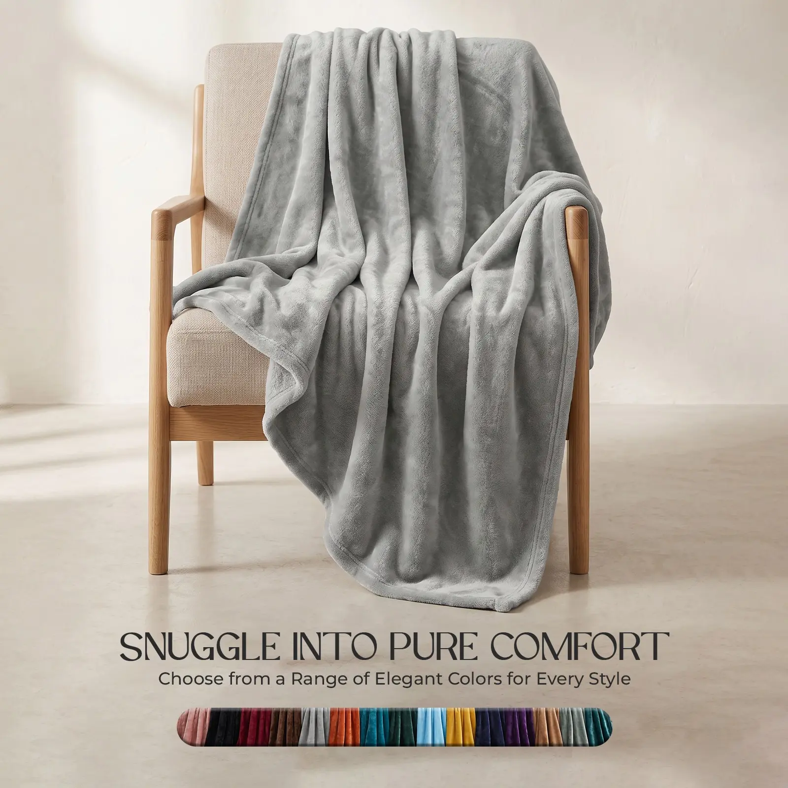 Oxford Homeware soft & Cozy Fleece Blanket – Warm & Lightweight for Cozy Nights | Soft Throw for Sofa, Couch, Bed & Travel – Throw to King Sizes
