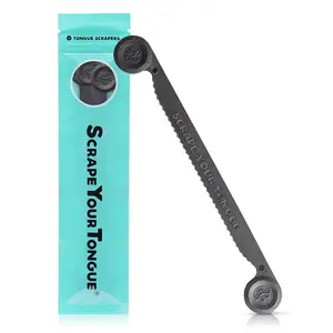 ScrapeYourTongue - #1 Daily Tongue Scraper for Oral Health. 100% Recyclable, Reusable, and Gag Proof Tongue Cleaner (4 Count (Pack of 1))