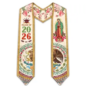 Mexican Graduation Sash, Hispanic Mexican American Graduation Stole Class of 2026