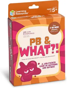 Learning Resources PB & What?! - Literacy Phonics Games, Learn to Read Game for Kids, Elementary Classroom Games, Learning Game for Grade School, Kindergarten 1st and 2nd Graders