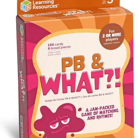 Learning Resources PB & What?! - Literacy Phonics Games, Learn to Read Game for Kids, Elementary Classroom Games, Learning Game for Grade School, Kindergarten 1st and 2nd Graders