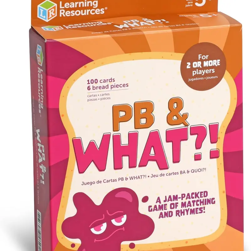Learning Resources PB & What?! - Literacy Phonics Games, Learn to Read Game for Kids, Elementary Classroom Games, Learning Game for Grade School, Kindergarten 1st and 2nd Graders