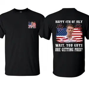 Happy 4th of July ‘Wait, You Guys Are Getting Paid?’ Funny American Flag Meme Shirt – Kenny Reaction We’re the Millers Independence Day Tee, Unisex Clothing, MADE IN USA, Gift For Her, Gift For Him