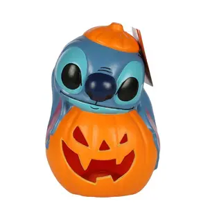 12-Inch Disney Light Up Stitch Pumpkin Stack Decoration