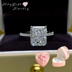 4CT Cubic Zirconia Ring - Classic Elegant Everyday Ring for Women, Perfect for Wedding, Anniversary, or Birthday Gifts