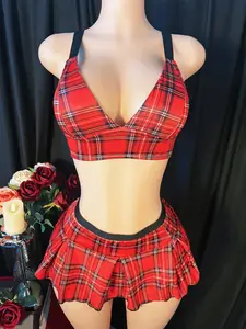 Viral Red Plaid Coord Set | Cute Crop Top & Flowy Mini Skirt | Perfect for Brunch & Hangouts
