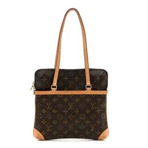 Pre-owned Louis Vuitton Coated Canvas Shoulder Bags Monogram Sac Coussin GM