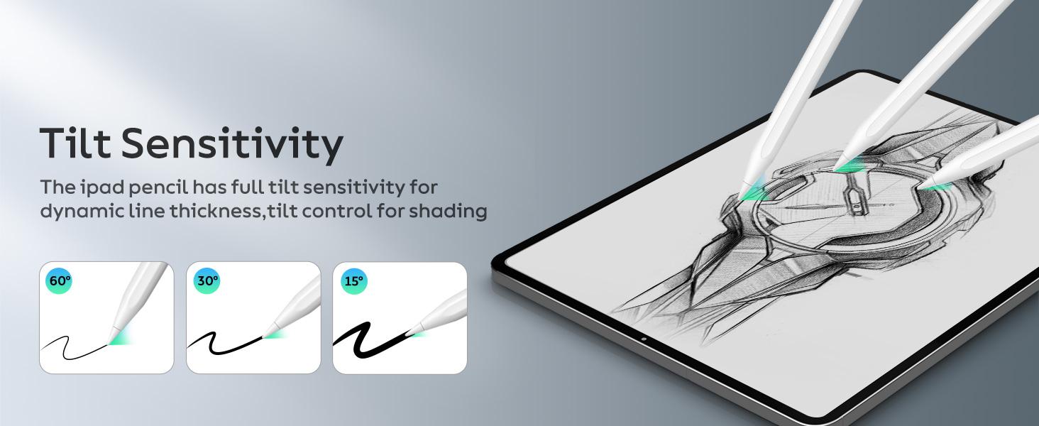 iPad Pencil, 10 Mins Fast Charging Stylus Pen with Palm Rejection, Tilt Sensitivity for iPad 6/7/8/9/10/11,Air 3/4/5/M2/M3, Mini 5/6, iPad Pro 11"/12.9"/M4 iPad Pencil, 10 Mins Fast Charging Stylus Pen with Palm Rejection, Tilt Sensitivity for iPad 6/7/8/9/10/11,Air 3/4/5/M2/M3, Mini 5/6, iPad Pro 11"/12.9"/M4