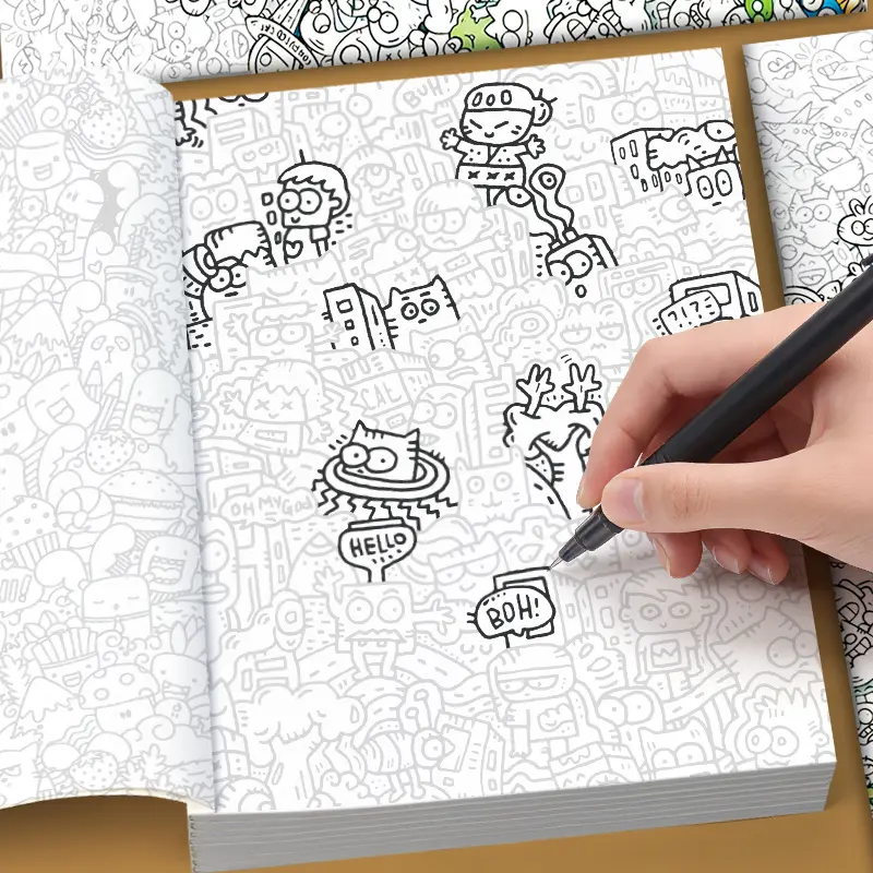 Stress-Relief Doodle Book, Featuring Exquisite Doodle Patterns for You to Trace and Color, Aims to Provide a Serene and Creative Outlet for Your Mind. Whether You're an Art Enthusiast or Someone Seeking a Way to Relieve Stress,