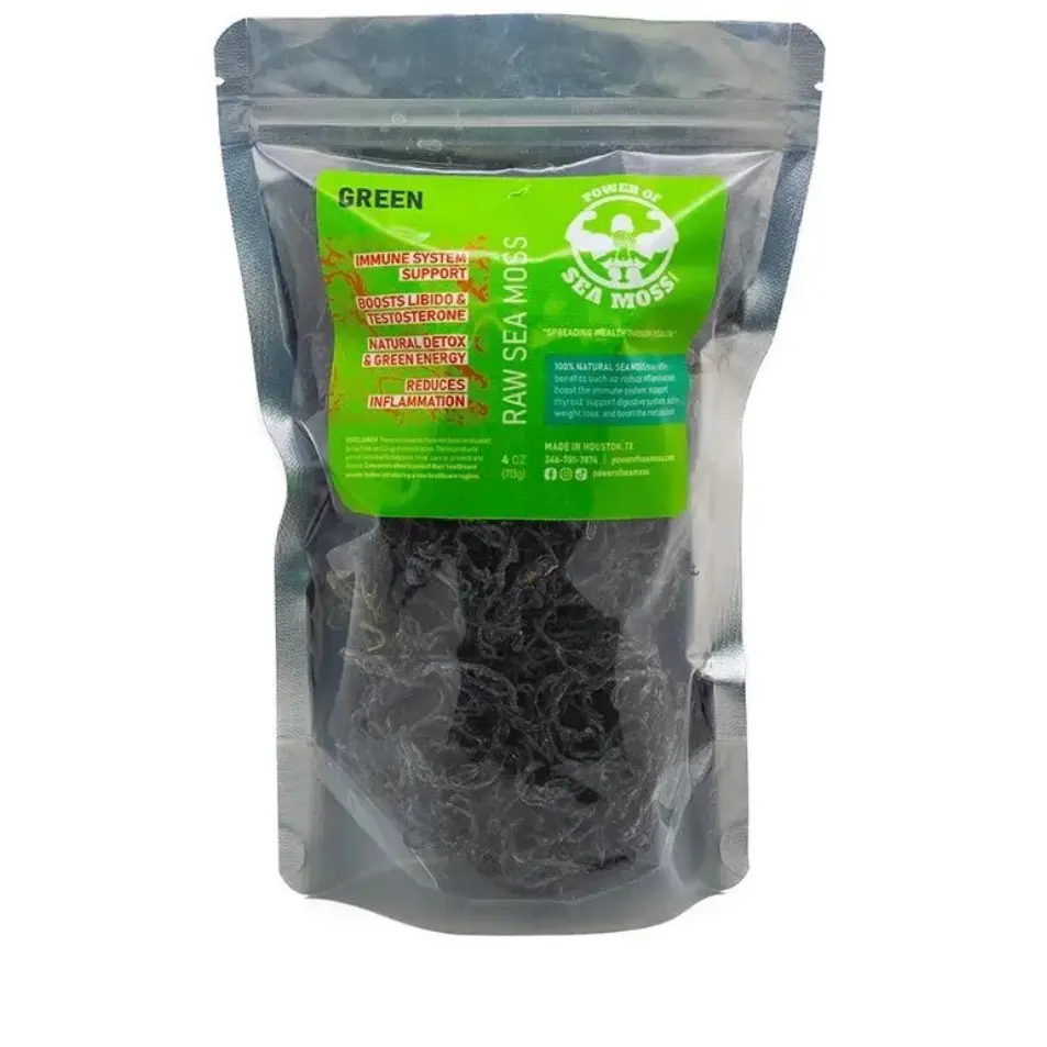 Power of Sea Moss Raw Green Sea Moss - Sustainably Sourced, High Quality Nutrient-Dense Superfood with Vitamins, Minerals, and Antioxidants