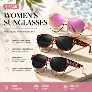 Polarized Sunglasses Fit Over Glasses for Men Women,Oversized Square Sun Glasses UV400 Protection ShadesOversized SquareFrame, Lightweight Eyewear for Driving Outdoor