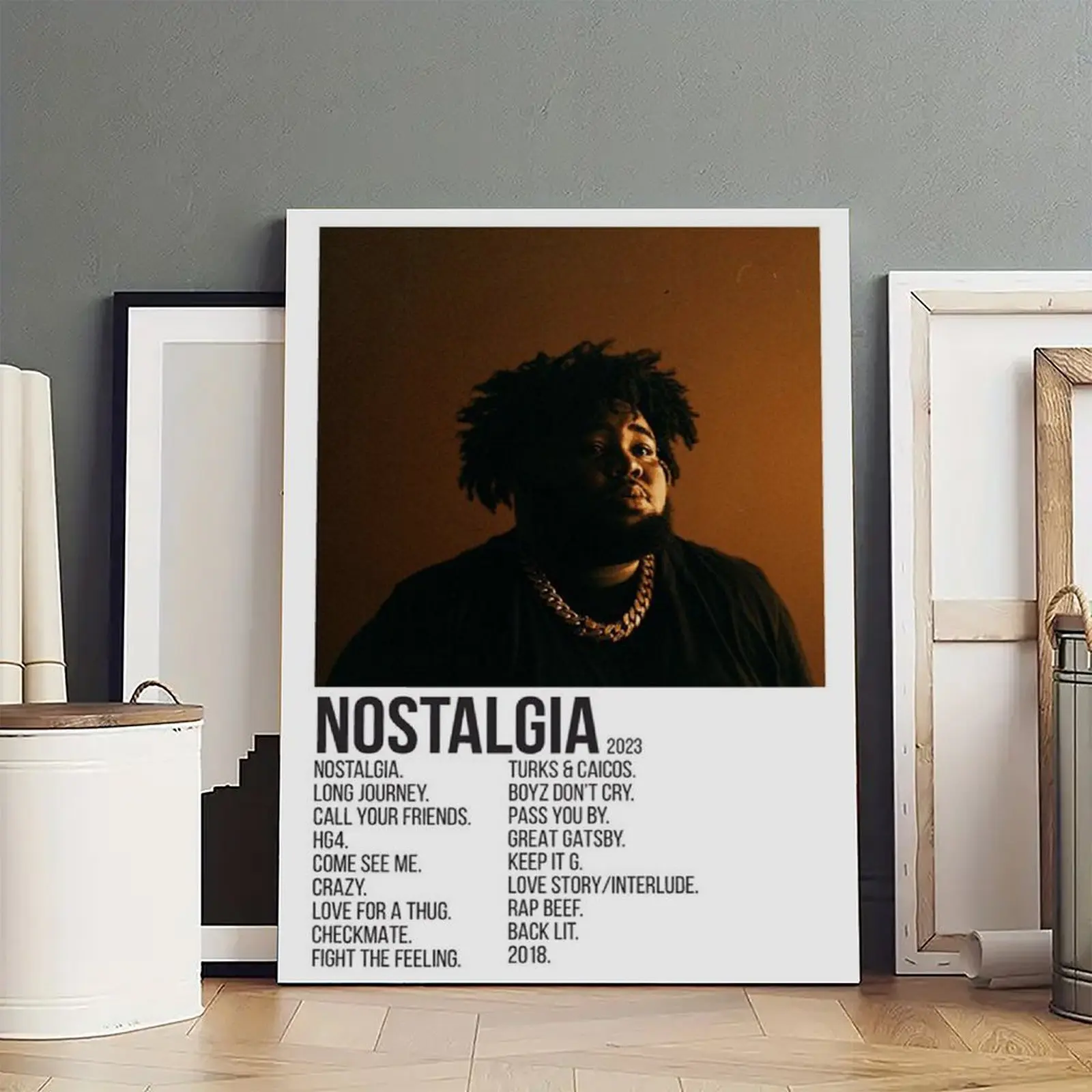 Rod Wave NostalgiaPoster Photo Canvas Frameless Cover Poster Artwork Canvas Wall Art Room Decoration Hanging Chart Printing Canvas Printing Room Aesthetics
