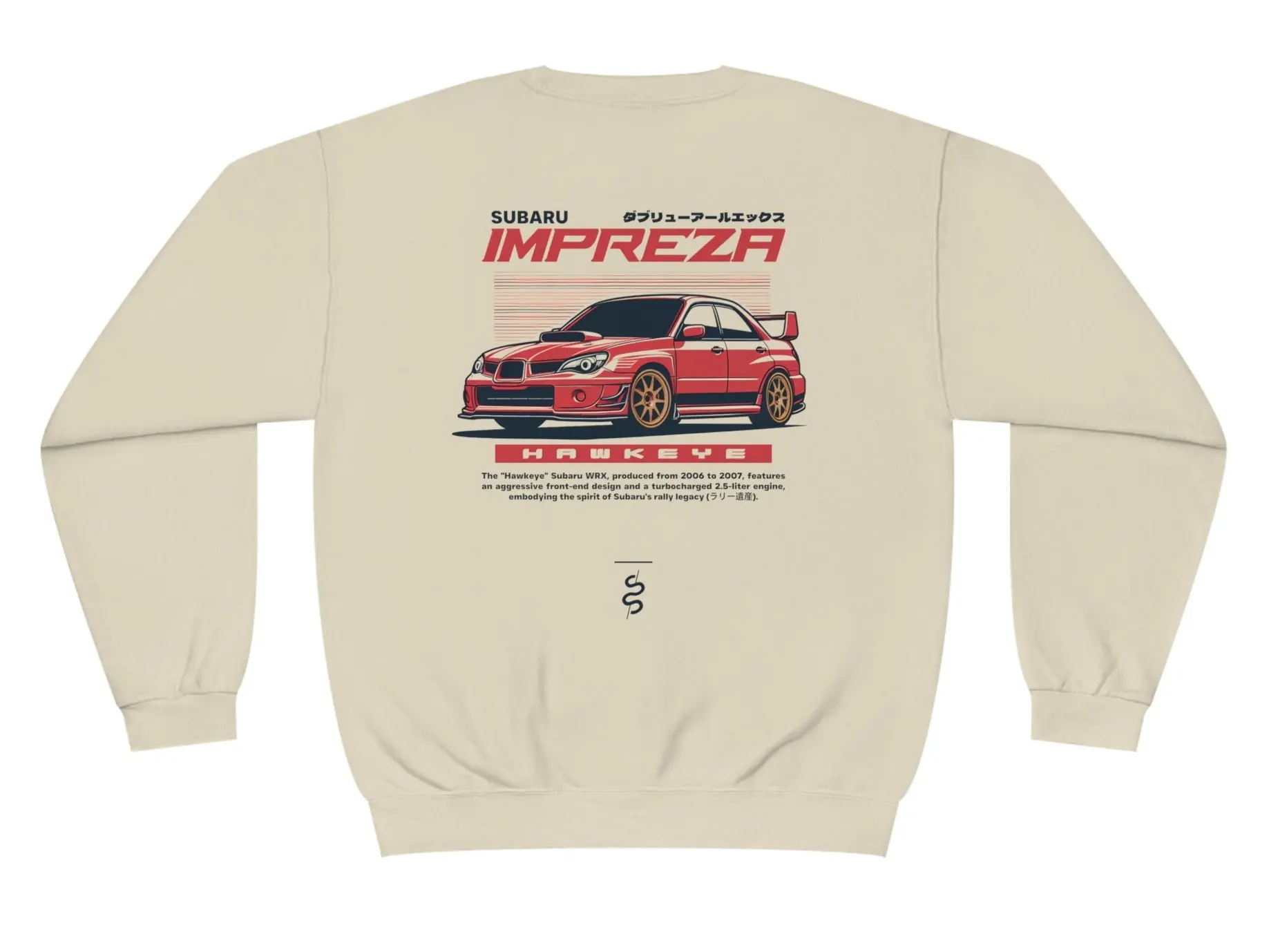 Subaru Impreza WRX STI Hawkeye 2006-2007 T Shirt Sweatshirt Hoodie 2 Sided MADE IN USA
