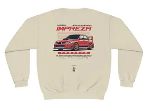 Subaru Impreza WRX STI Hawkeye 2006-2007 T Shirt Sweatshirt Hoodie 2 Sided MADE IN USA