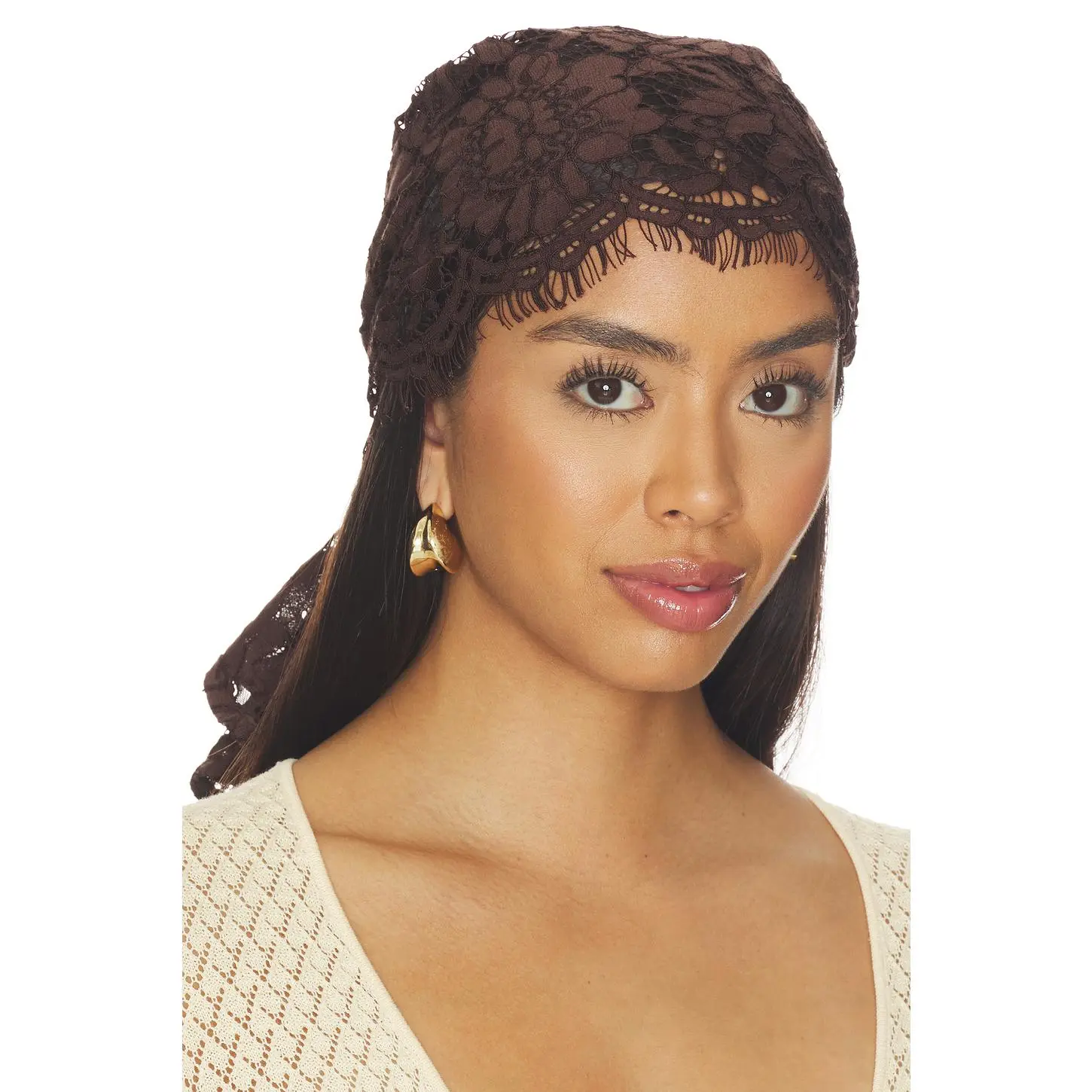DE LA VALI Bonita Headscarf in Brown