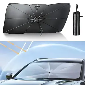 Heavy Duty 10-Layer Car Windshield Sunshade (55x31.5"/57x33.5") - Foldable Design with UV Protection & Thermal Insulation for Vehicle Front Window
