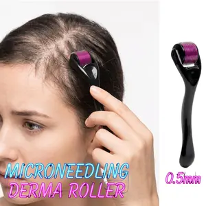 540 Titanium Needle Derma Roller 0.5mm | Face & Beard Microneedling Tool for Healthy-Looking Skin Care