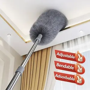Adjustable And Bendable Microfiber Duster - Washable, Reusable Cleaning Tool for High Ceilings, Furniture And