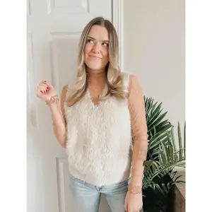 Hillary Fuzzy Sweater Vest
