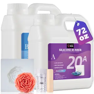 Silicone Mold Making Kit 72oz, 20A Non-Toxic Platinum Silicone Rubber for Mold Maker, Beginners, Ideal Liquid Silicone for Casting Resin, 3D Molds, 1:1 Mixing by Weight, Translucent - LET'S RESIN