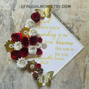Graduation Cap Decor, Graduation Cap Topper | Cap Topper, Graduation Cap Design, Flower Graduation Cap, Grad Cap Topper, DIY Cap Topper