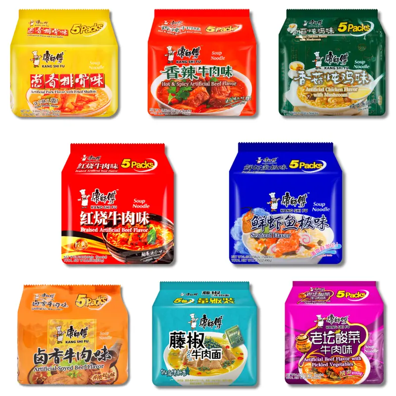 Baijia Akuan Broad Noodle 4-Pack, Chili Oil Flavor Traditional