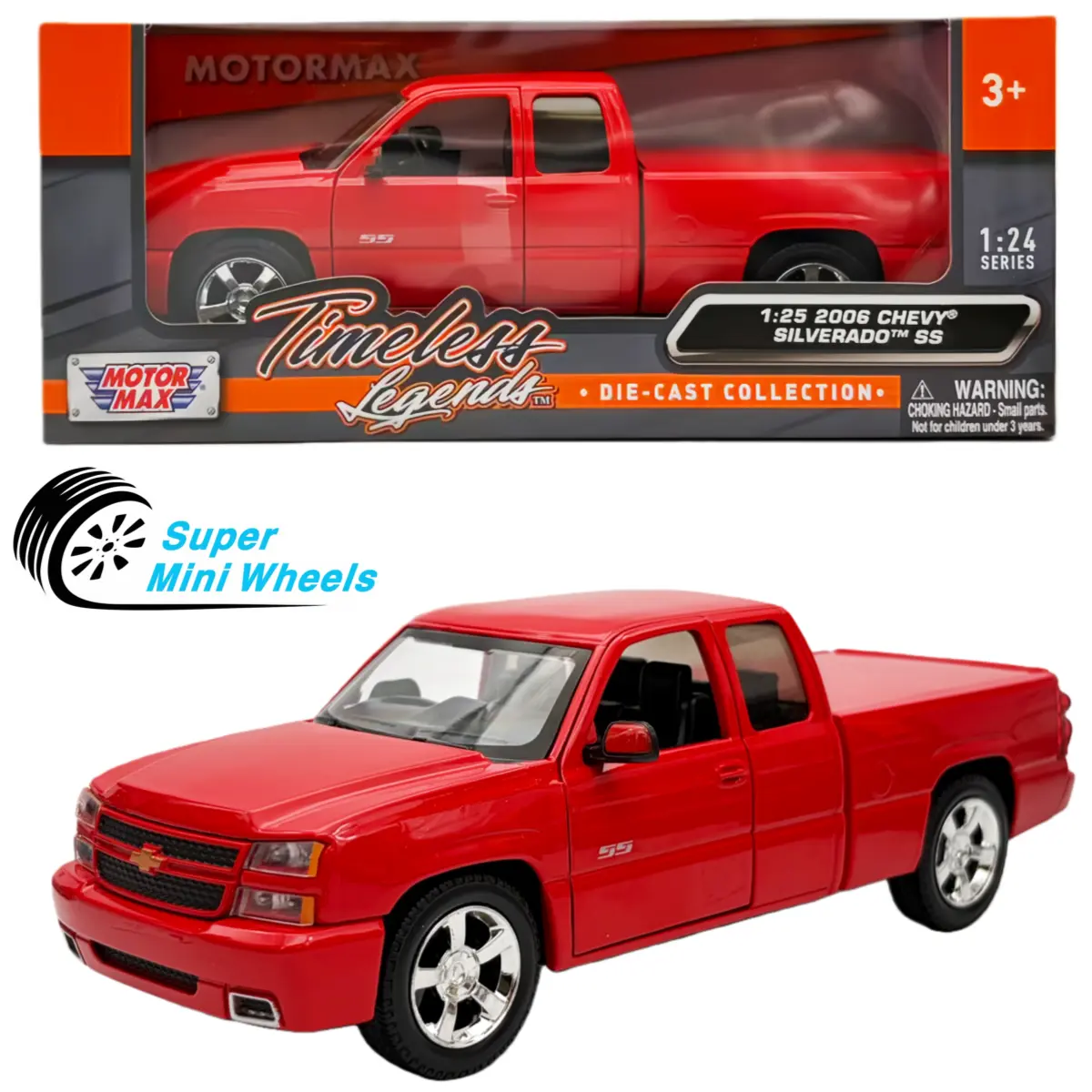 Motormax 1:24 2006 Chevy Silverado Intimidator SS Red