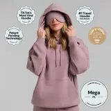 Comfrt | VIP Airplane Mode Travel Hoodie | CloudTouch Fleece Hoodie With Silk-Lined Hood & Eye Mask