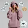 Comfrt | VIP Airplane Mode Travel Hoodie | CloudTouch Fleece Hoodie With Silk-Lined Hood & Eye Mask