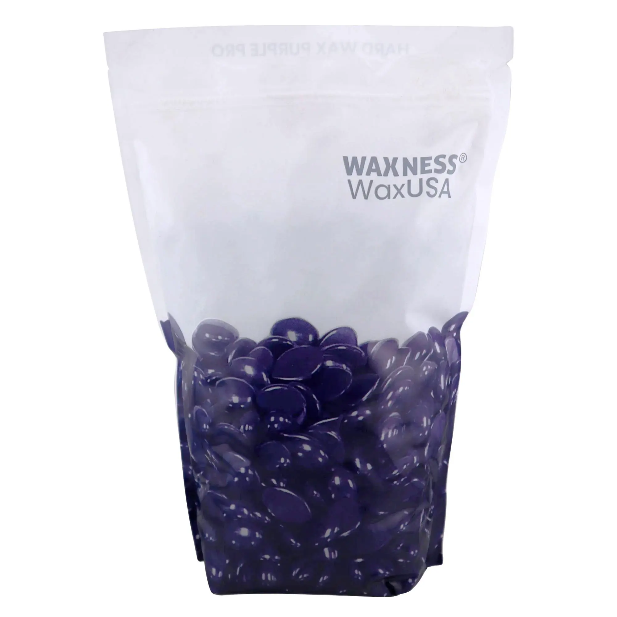 Waxness WaxUSA Purple Pro Hard Wax Beads 2.42 lb / 1.1 kg, Professional Rosin Formula, For Hair Removal, Low Temperature, Stripless Wax for Face & Body, Gel Consitency, Frgrance Free, Made in Italy