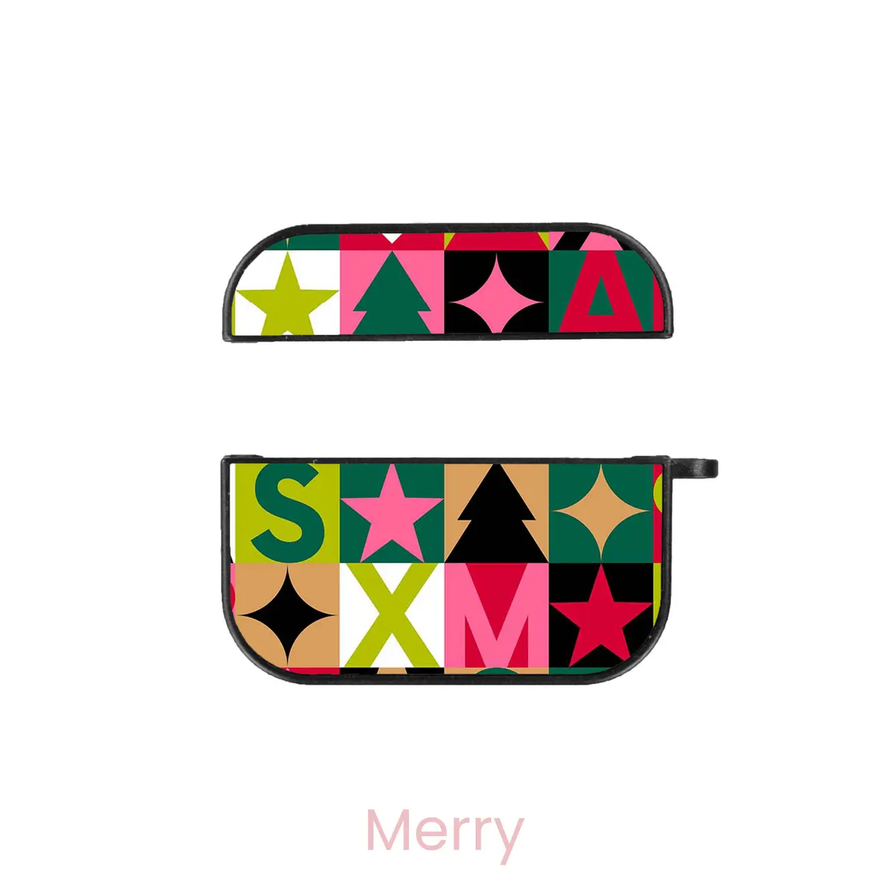 abbyrose Xmas AirPod Case Original (1st or 2nd gen) Rigid Plastic Merry