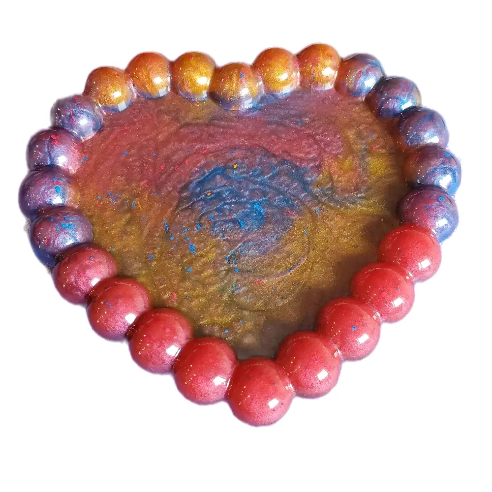 Heart shaped trinket tray. store in bedroom, bathroom, any room. Hold keys jewelry what ever you choose.
