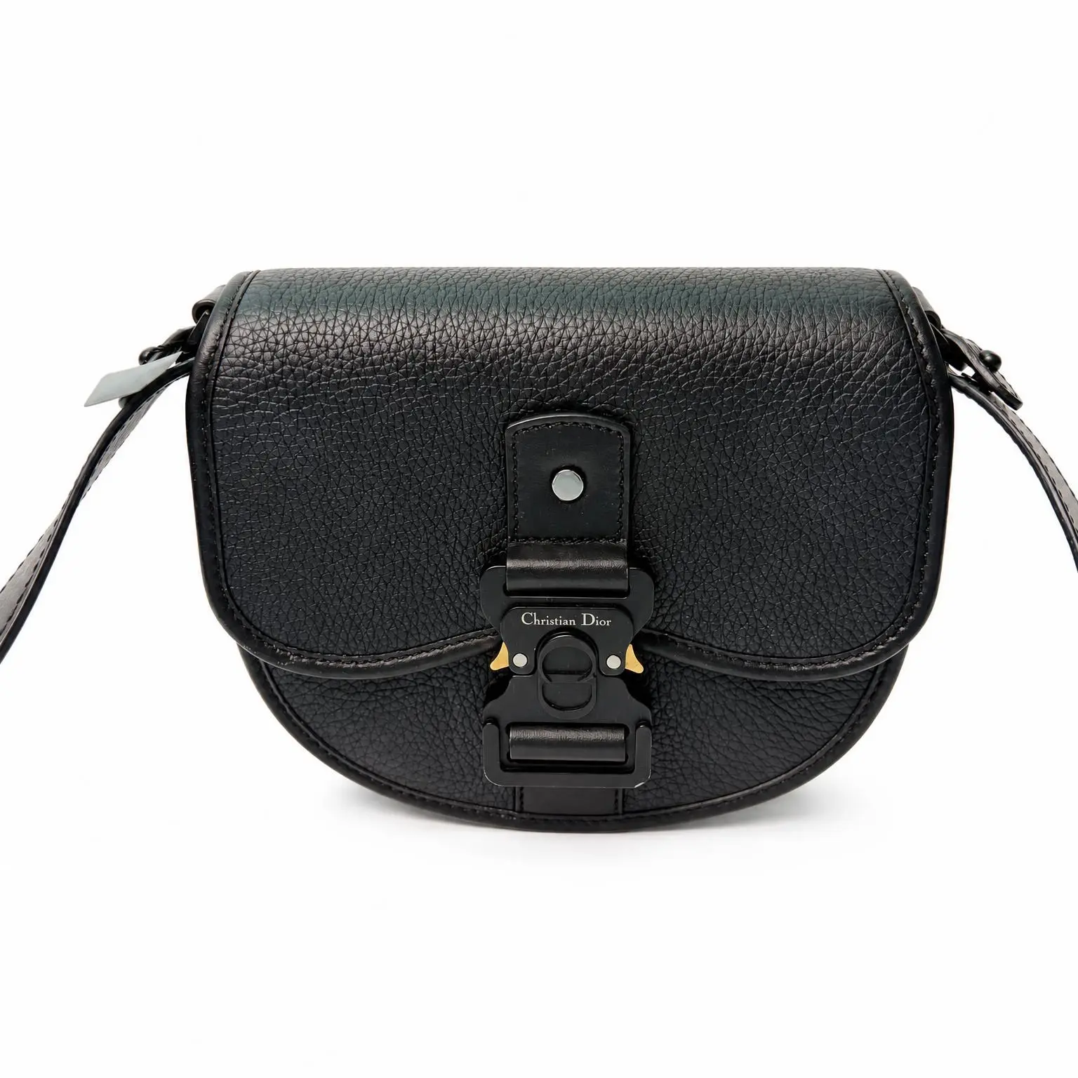 Pre-owned Dior X Crossbody Bags Christian Gallop Flap Messenger Bag Leather Mini black
