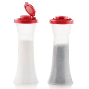Tupperware Classic Large Hourglass Salt and Pepper Shakers - Airtight Closure, Dishwasher Safe, Ergonomic Design, Kitchen Gadgets