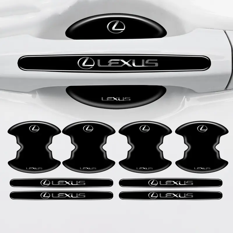 4/8pcs Car Door Handle Bowl Anti-collision Protective Stickers For Lexus Fsport RX330 IS250 Ct200h ES300h RX350 IS300h NX300h RX  Auto Accessories Automotive Vehicle Accessory Car Decorative Sticker Automobile Decals