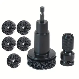 Wheel Hub Axle Brake Disc Grinding Head - Hardened Plastic Model - Wheel Hub Rust Removal Tool + 5 Grinding Heads