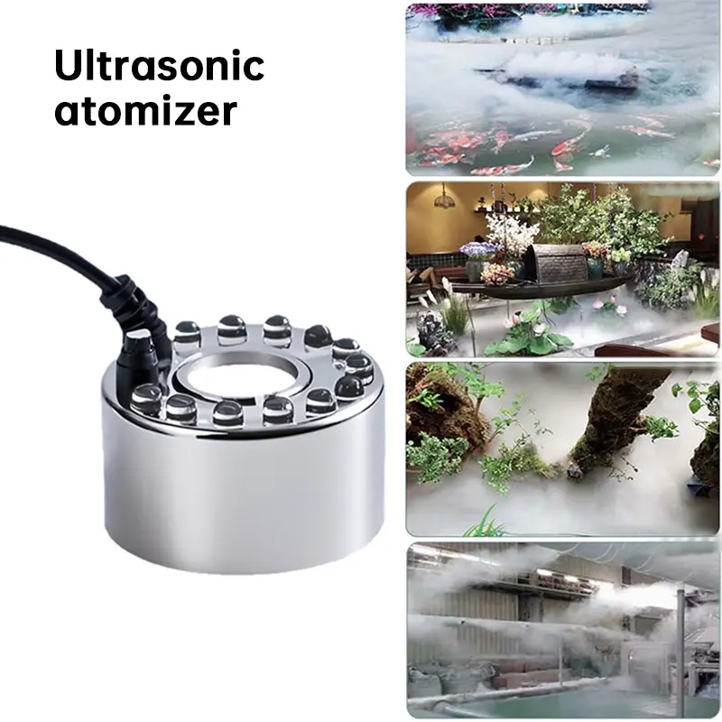 Small Ultrasonic Mist Maker Fogger – Automatic Pond Fog Machine for Garden, Pool, Fountain & Halloween Decor