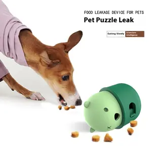 Interactive Silicone Dog Food Dispenser Toy Durable Chew Proof Puzzle for Teeth Grinding and Mental Stimulation