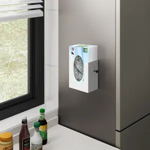 THYGIFTREE Magnetic Glove Box Holder, Wall Mount Metal Rubber Disposable Latex Gloves Tissue Dispenser for Tool Box Garage Workshop Kitchen, White
