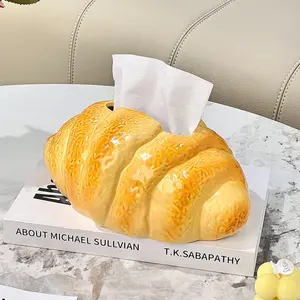 Can praise croissant tissue box living room luxury ornaments home coffee table paper box.