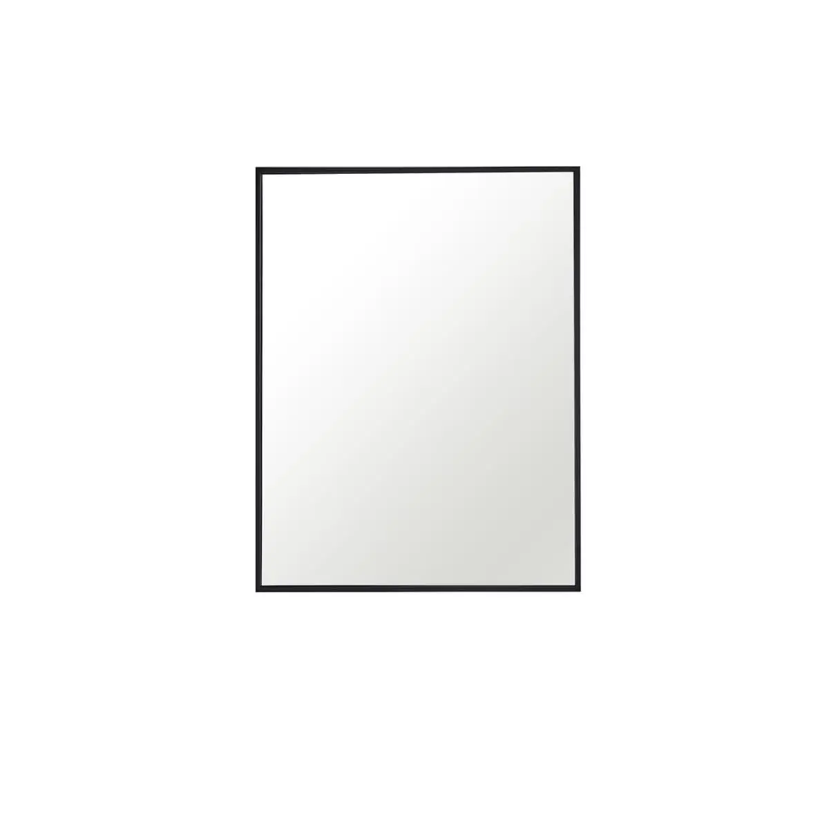 212 MAIN 24 in. Black Metal Frame Beveled Glass Rectangle Decorative Bathroom Mirror - Contemporary Sleek Hanging Mount Bathroom Mirror, Completely Assembled Home Improvement Fixture, Decorative Bathroom Mirrors