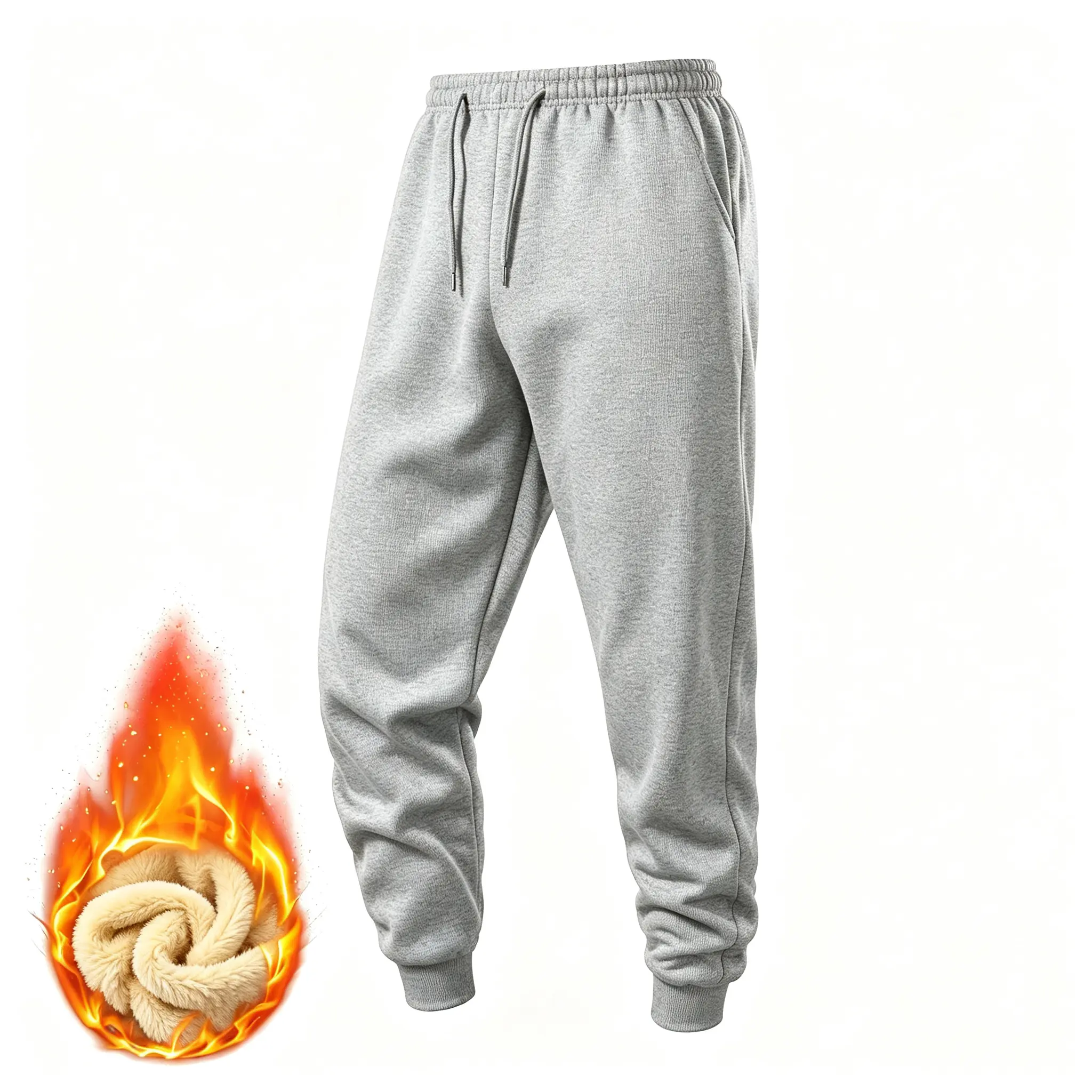 Men's Winter Warm Fleece-Lined Casual Cotton Pants