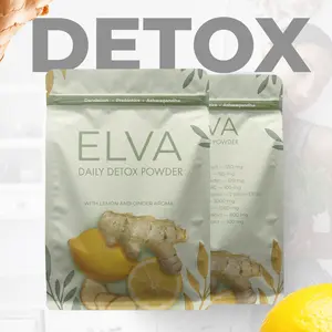 ELVA Natural Daily Cleanse & Gut Support Formula - Dandelion, Ginger, Lemon, Probiotics - Vegan Non-GMO - Detox Powder for Digestion & Wellness