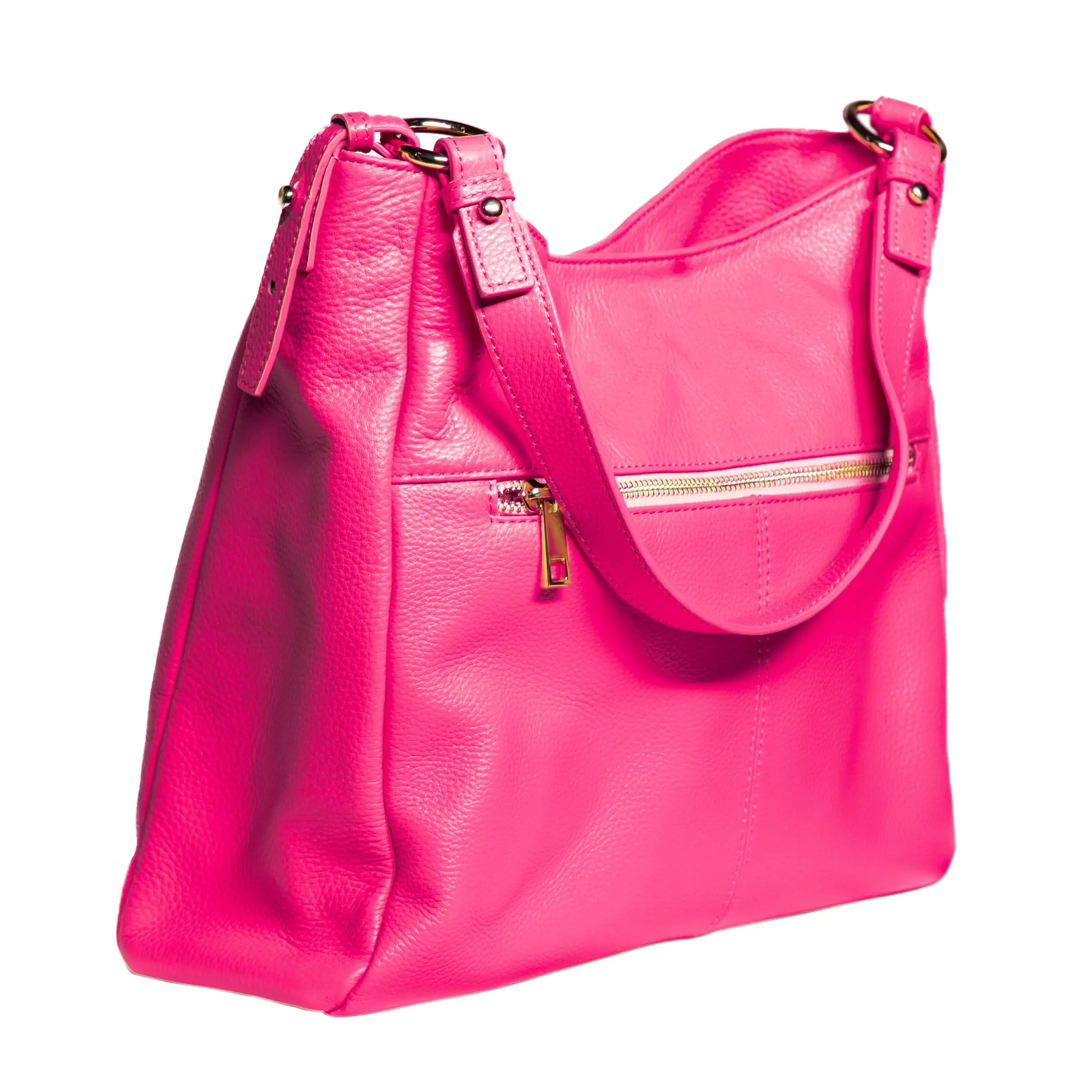 Sophia Full-Grain Leather Hobo Bag for Women – Shoulder & Crossbody Handbag