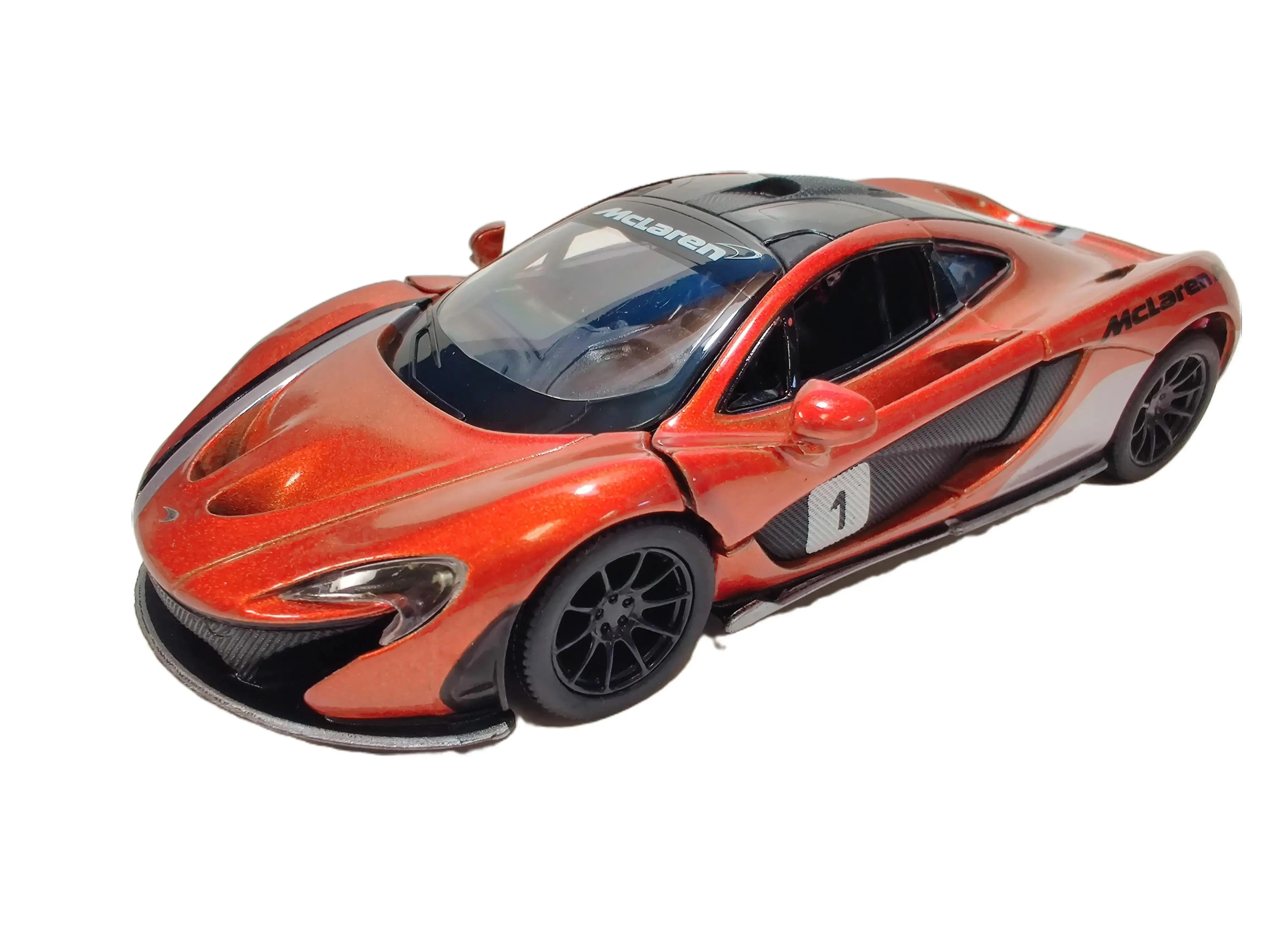 KINSMART 1:36 Scale McLaren P1 W/Printing Die-Cast Metal & Plastic Model Car 5 Inches Long with Pull-Back Action and Openable Doors Officially Licensed
