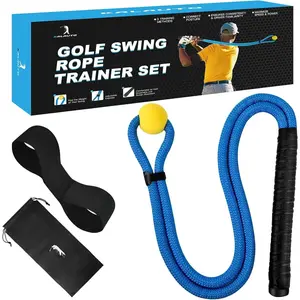 Golf Rope Swing Trainer Set-Golf Swing  Aid,Improved Golfers Swing and Master Tempo,Golf Gifts for Men Golfers,Included Swing Correcting Arm Band&Rope Trainer with Weighted Ball