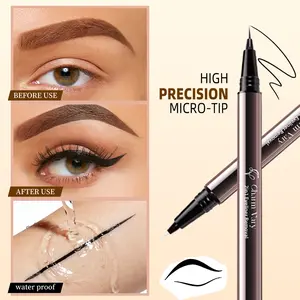 【Charm Vary】Weightless & Waterproof Dual Liquid Eyeliner | Quick-Dry Creamy Texture | 24H Vegan Eye Makeup