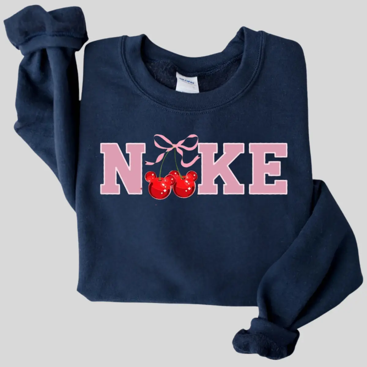 Trendy Pink Cherry Pullover Sweater - Cute Aesthetic Women’s Coquette T-Shirt