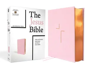 The Jesus Bible, NIV Edition, Leathersoft over Board, Pink, Comfort Print: Sixty-Six Books. One Story. All About One Name. Hardcover – October 30, 2018